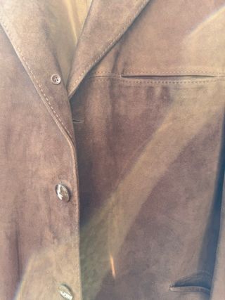 Giacca in camoscio marrone