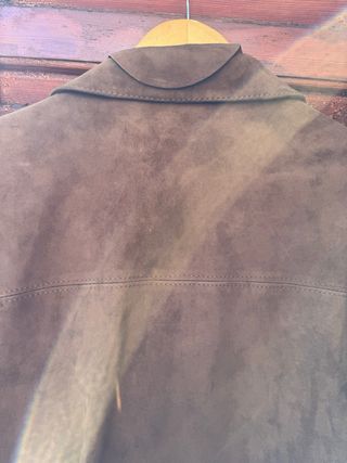 Giacca in camoscio marrone