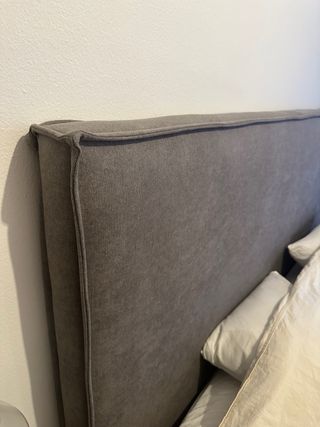 Cabecero de Cama Tapizado Gris