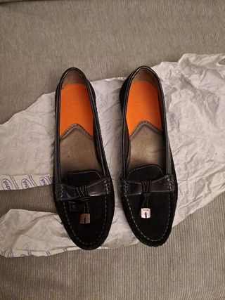 Mocasines Scholl mujer negros