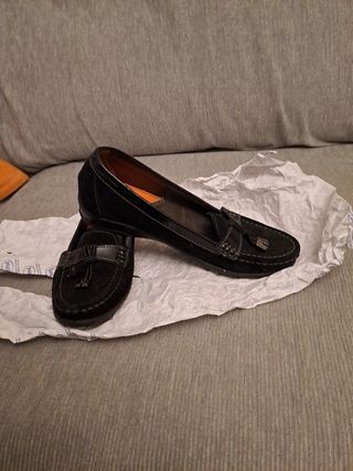 Mocasines Scholl mujer negros