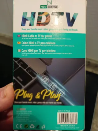 Cable HDMI a TV New Science HDTV a clavija C