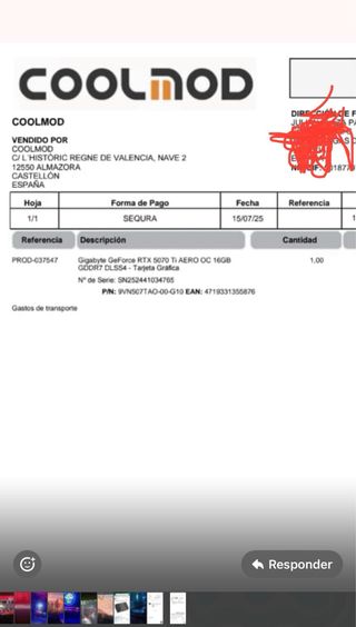 Tarjeta Gráfica AERO OC RTX 5070ti 16GB