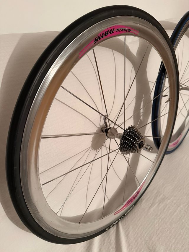 Rodas Campagnolo Shamal Titanium 700c Michelin 9v