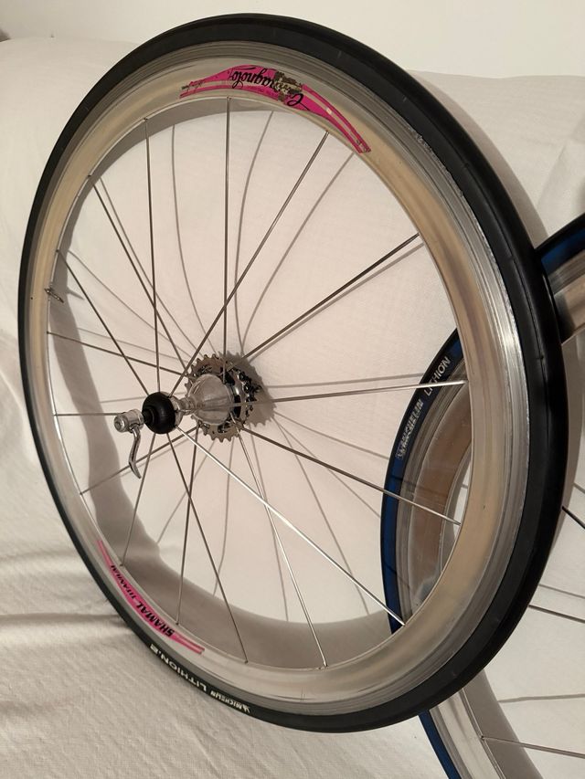 Rodas Campagnolo Shamal Titanium 700c Michelin 9v