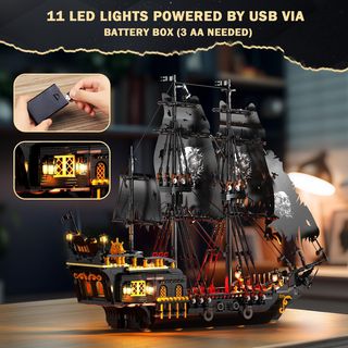 Set construccion barco pirata 1713 piezas NUEVO