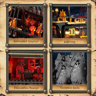 Set construccion barco pirata 1713 piezas NUEVO