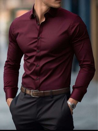 Camicia uomo NO STIRO XL - Rossa