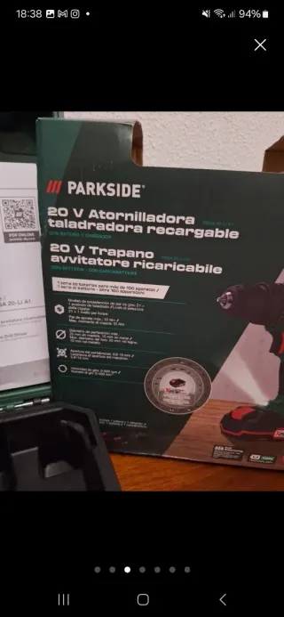 Taladro Atornillador Parkside 20V