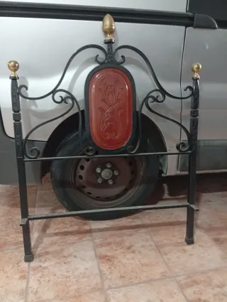 Lote Cabezales Forja y Madera Tallada