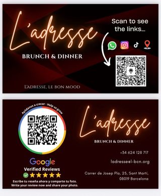 Diseño Tarjetas visita, QR, Cartas, flayer...