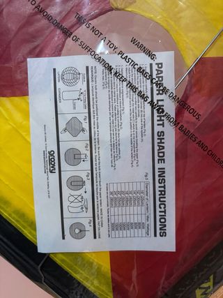 Pantalla Lámpara Papel Harry Potter Hogwarts