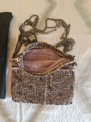 Bolso Massimo Dutti lentejuelas cadena