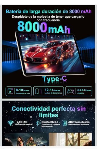 Tablet 11” Biegedy b23 Roja 24GB RAM •NUEVA•