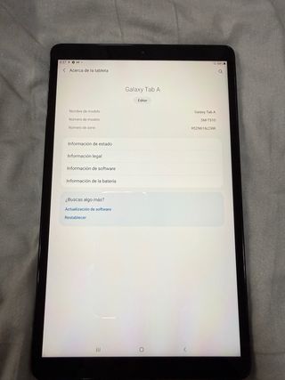 Tablet Samsung Galaxy Tab A Negra