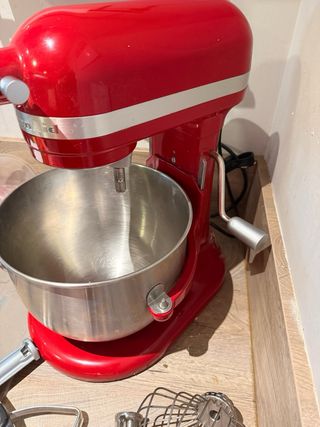 Robot de cocina KitchenAid 6.6 L Rojo + Heladera