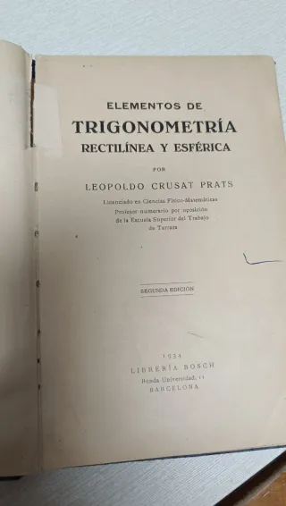 Elementos de trigonometría rectilínea y esférica