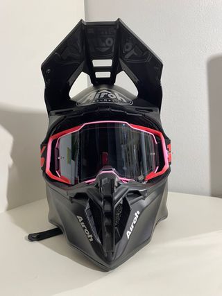 Casco Airoh Negro Mate Talla S + Gafas