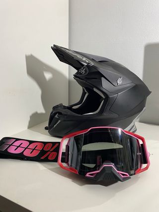 Casco Airoh Negro Mate Talla S + Gafas