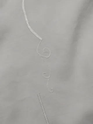 Lenzuolo corredo nonna ricamato a mano cotone