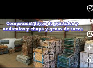 Lotes de puntales, chapas y andamios