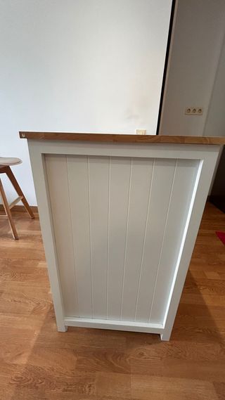 Isla Cocina SoBuy Botellero + 2 Cestas Mimbre