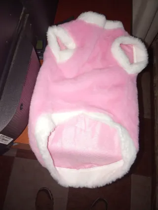 Vestido peluche rosa para perros pequeños  o gatos