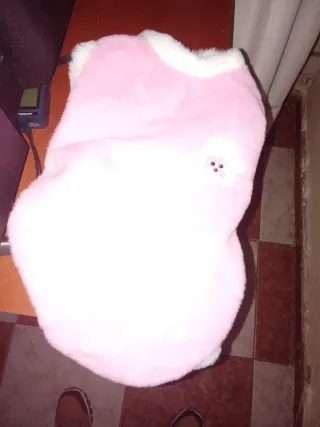 Vestido peluche rosa para perros pequeños  o gatos