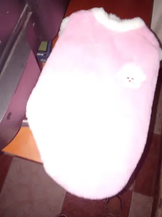 Vestido peluche rosa para perros pequeños  o gatos