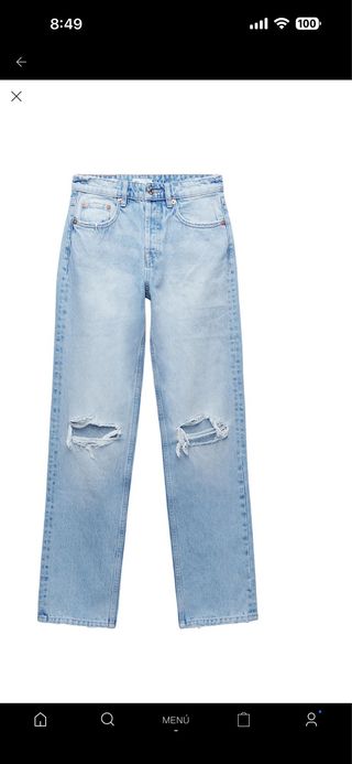 Pantalón Zara Talla 34 Roto