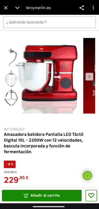 Shiro 10L rossa: impastatrice professionale