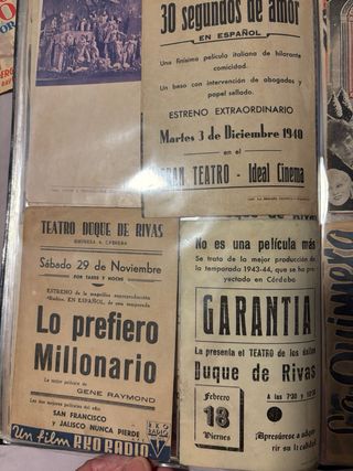 Carteles Cine Antiguo 1935-1941-1943