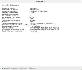 MacBook Air 256 GB 2020 Gris Espacial