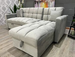 Sofá cama gris 210cm