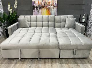 Sofá cama gris 210cm