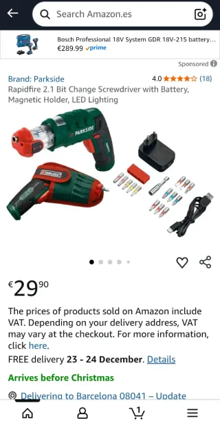 Atornillador Parkside 10 puntas NUEVO