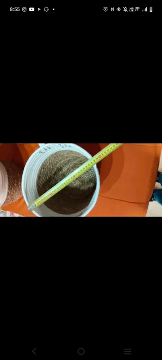 Cestas Mimbre Yute 27x25cm (2uds)