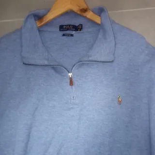 Polo Ralph Lauren Sudadera Azul Media Cremallera
