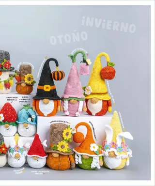 Amigurumi. Gnomos: 24 proyectos de muñecos de G...