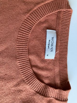 Jersey fino Woman talla M color terracota
