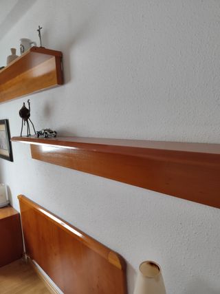 Conjunto Muebles Habitación Madera y Cristal