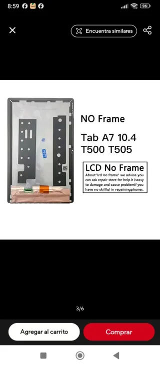 Pantalla LCD Samsung Tab A7 10.4 T500 T505