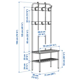 Perchero y banco Ikea NIPASEN