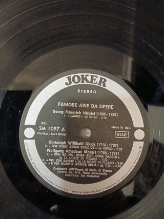 LP Famose Arie Da Opere Clásica