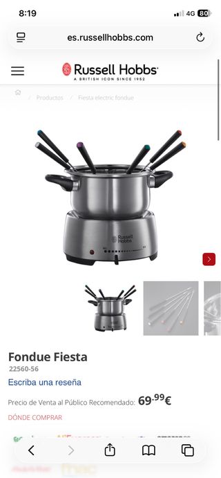 Fondue Fiesta Eléctrica Russell Hobbs