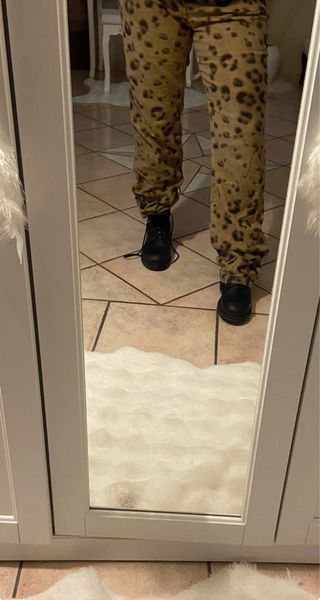 Pantaloni Cavalli Stampa Leopardo Anni 2000