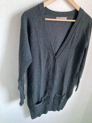 Cárdigan Zara Gris Manga 3/4