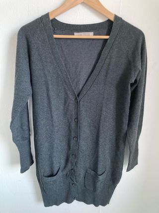 Cárdigan Zara Gris Manga 3/4