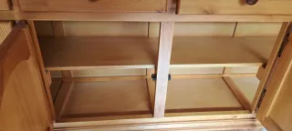 Armario cristalero madera y cristal