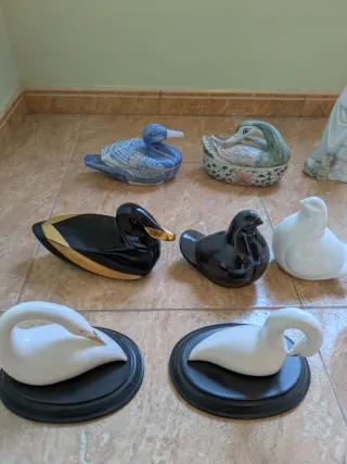 Lote Patos Cerámica/Porcelana
